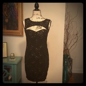 Black and and Nude lace dress